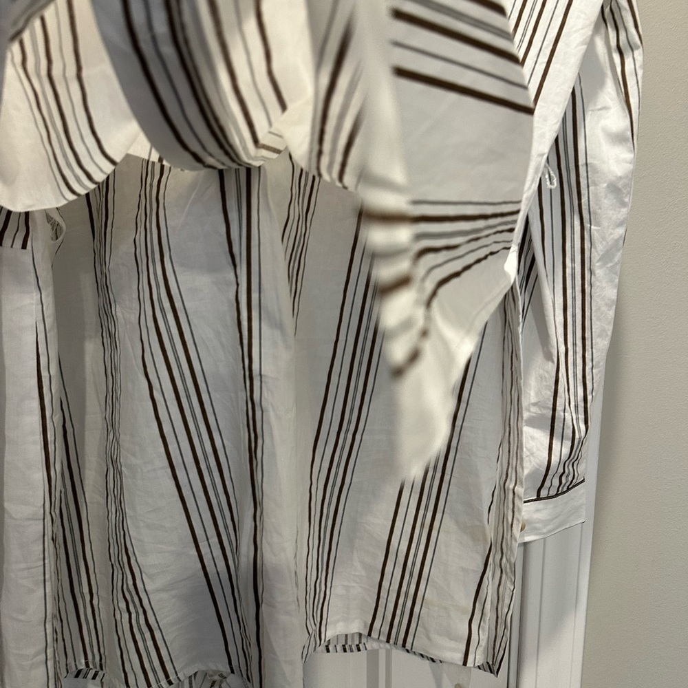 Vici Monochrome Striped Shirt Charlie Romper - Picture 2 of 8